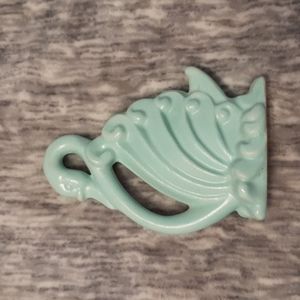 Tiny light green swan decoration